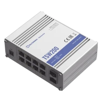 Switch Industrial No-Administrable / 8 Puertos Gigabit PoE+ 30W / 2 Puertos SFP / -40 a 75°C / Aluminio