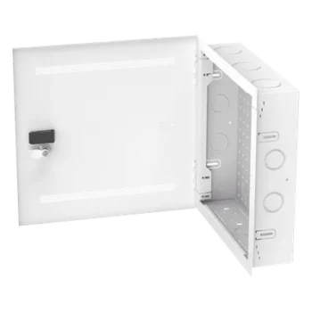 Gabinete de Montaje en Pared / 14 in de Altura / Acero Calibre 18 / Carga 16 kg (35 lb) / Puerta Reversible con Cerradura / Ventilación Integrada