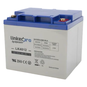 Batería de Respaldo AGM-VRLA / 12 V / 40 Ah / Terminales T2 / Vida Útil 5 Años / Certificación UL / Libre de Mantenimiento