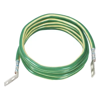 Jumper de Aterrizaje / 6 AWG / 3.6 m (11.8 ft) / Terminal Doblada 45° / Terminal Recta / Cobre Preterminado