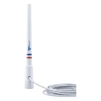 Antena Marina VHF / Fibra de Vidrio / 156-163 MHz / 6.5 dBi / Cable 10 m (32.8 ft) / IP67 / 2.4 m (7.9 ft)