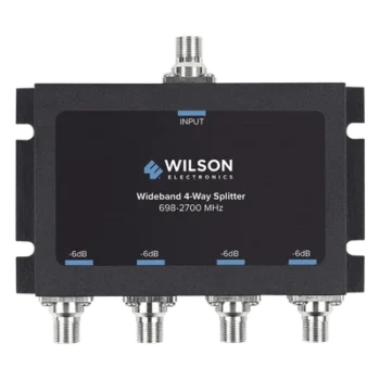 Divisor de Potencia de 4 Vías / 6 dB Pérdida por Puerto / 698-2700 MHz / Conectores F Hembra / 75 Ohm