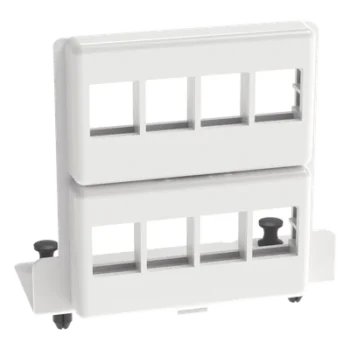 Gabinete Multipropósito de Pared / 8 Puertos Keystone / Acero Calibre 18 / Instalación Empuje/Tirar / Puerta con Cerradura / 3.8x1.99x3.44 pulgadas