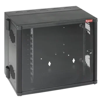 Gabinete de Pared 26 UR / 19in / 700mm Ancho / 637mm Profundidad / 2.3x2.1 pies / Puerta Ventana Seguridad / Negro
