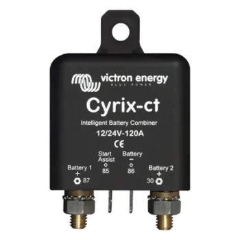 Combinador Inteligente de Baterías / 12/24 V Autorregulado / 120 A / Protección Térmica / StartAssist / Pernos M6 13 mm