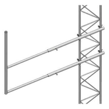 Brazo Tipo F para Torre / Acero ASTM A36 / Galvanizado en Caliente / Extensión 74.5 cm / Brazos Laterales 25.5 cm / Compatible STZ-30G