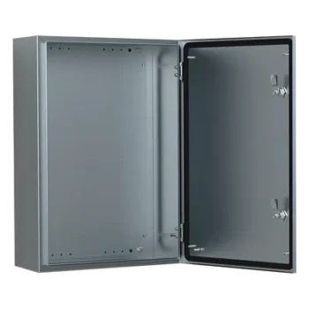 Gabinete Industrial IP66 / Acero Inoxidable 304L / 800x800x300 mm / Cerradura Doble / Puerta 130° / Placa Montaje 2 mm
