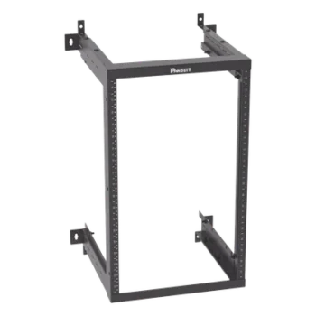 Rack de Montaje en Pared / 19 Pulgadas / 18 UR / Profundidad Ajustable 18/21.5/25 Pulgadas / Rieles Roscados #12-24 Numerados / Acero con Recubrimiento en Polvo