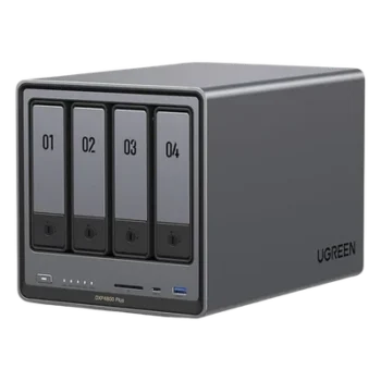 NAS 4 Bahías / Intel Pentium Gold 8505 5 Núcleos / 10GbE + 2.5GbE / DDR5 8GB Expandible a 64GB / PCIe 4.0 M.2 NVMe / USB 3.2 Gen 2 / HDMI 4K