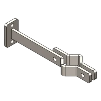 Herraje Lateral para Mástil / Acero A36 Galvanizado / 25 cm / Tubo 34-51 mm / Tornillería 5/16