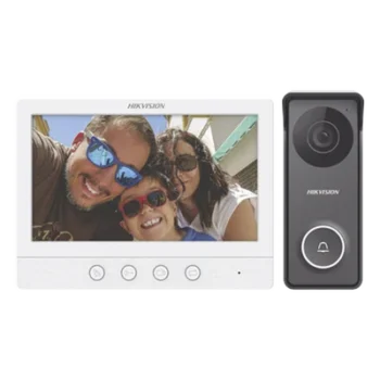 Kit de Videoportero / Pantalla LCD 7" / Cámara Pinhole 1 Megapixel / 117° Gran Angular / Conexión 4 Hilos 100 m (328 ft) / Exterior Metálico