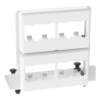 Patch Panel / 8 Puertos Mini-Com / Acero Calibre 18 / Instalación Push/Pull / Gabinete Multipropósito