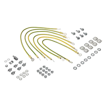 Kit de Conexión a Tierra / 6 Cables 12 AWG / 411 mm (16.19 in) / Terminales Anillo 7 mm / Montaje M6 / VDE