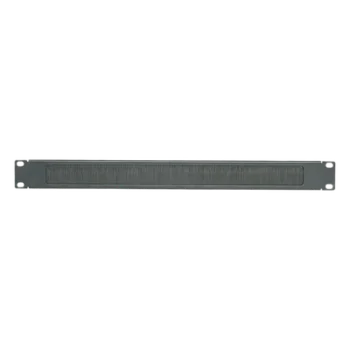 Tapa Ciega para Rack / Tipo Cepillo de Nylon / 1 UR / 19 in / Gestión Térmica / Acero Negro