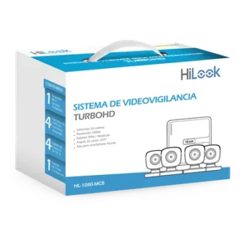 Kit TurboHD / DVR 8 Canales / 1080p / H.265+ / 4 Cámaras Bala 2 MP / Lente 2.8 mm / Cables 18 m (59.1 ft)
