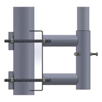 Adaptador de Mástil a Poste / Acero ASTM A36 / Galvanizado por Inmersión en Caliente / Diámetro de Mástil 5.08 cm (2') / Postes hasta 7.62 cm (3') de Diámetro