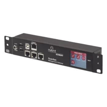 Gateway de Gestión Ambiental / 1U Rack / 48 Sensores / 3 Puertos RJ45 / Alcance 40 m (131.2 ft) / LCD Táctil / SNMP BACnet Modbus/TCP