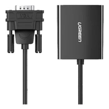 Adaptador VGA a HDMI / 1080P@60Hz / Audio 3.5mm / USB-C 5V / Cable 15cm (5.91 pulgadas) / 28AWG