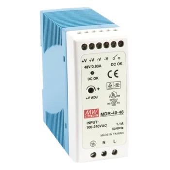 Fuente de poder Industrial / Riel DIN / 48 VCC / 40 W / 85-264 VCA / 1.31 x 2.95 x 3.94 pulg