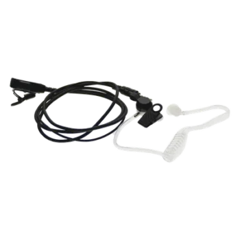Micrófono-Audífono de Solapa / Tubo Acústico Transparente / Sensibilidad -42 dB / Bocina 112 dB / Conector 3.5 mm PTT / Operación -20°C a 70°C