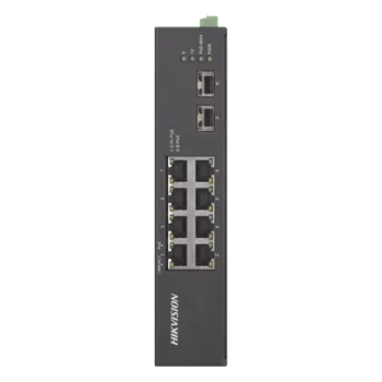 Switch Industrial No Administrable / 8 Puertos Gigabit PoE+ / 2 Puertos SFP / 120 W / 48-57 VCD / 984 Pies de Alcance