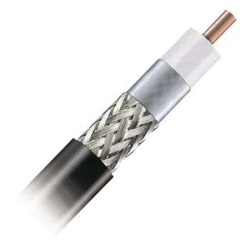 Cable Coaxial Trenzado / 500 m (1640 ft) / 50 Ohm / 10.29 mm / -70°C a +85°C / 16.2 GHz