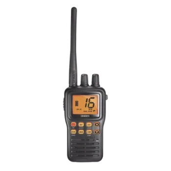 Radio Marina VHF Portátil / IPX8 Sumergible y Flotante / Potencia 1-5 W / Batería 12 h / Canales Internacionales, USA y Canadá