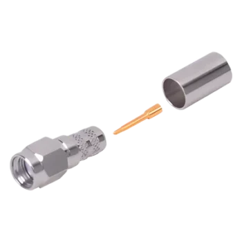 Conector SMA Macho / Anillo Plegable / 50 Ω / 12.4 GHz / VSWR ≤1.3 / Cables RG-8/X y LMR-240