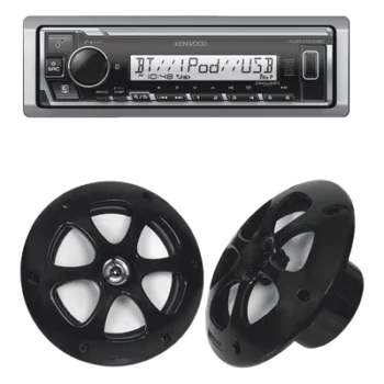 Estéreo Marino con Bluetooth / Pantalla 255 Segmentos / Ecualizador 13 Bandas / Bocinas 6.5' Resistentes al Agua / 3 Salidas Preamplificadas 4.0V