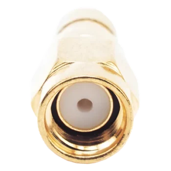 Conector SMA Macho Inverso / Anillo Plegable / Cables RG-8/X, LMR-240, Belden 9258 / Cuerpo Bronce Oro / Aislante Teflón