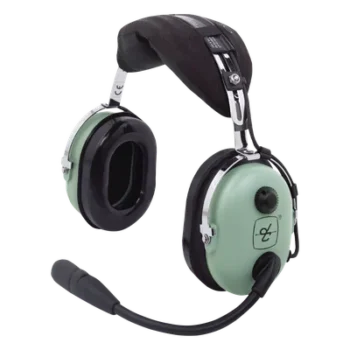 Auriculares de Aviación / Atenuación de Ruido Pasivo 23 dB NRR / Micrófono Electret Amplificado M-7A / Diseño Ligero / Compatible Aviación General y Estándares Militares