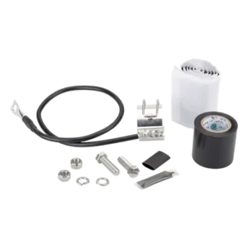 Kit de Aterrizaje para Cable Coaxial 1/2" / Longitud 24" (2 ft) / Acero Inoxidable / Terminal Dual / MIL-STD e IEC