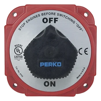 Interruptor de Desconexión de Batería / 480 A Continuos / 1200 A Intermitentes / 6-32 VDC / Terminales 1/2 Pulgada / Montaje Marino