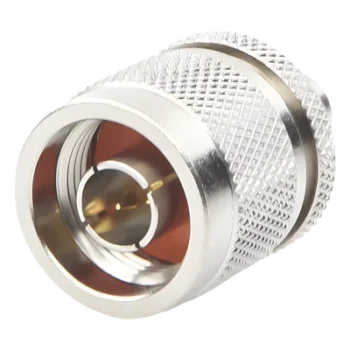 Adaptador Coaxial en Línea / SMA Macho a N Macho / Frecuencia 11 GHz / Cuerpo Bronce Niquelado / Aislante Teflón