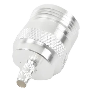 Conector Coaxial N Hembra / Anillo Plegable / Cables LP-195, LP-142, RG-142/U, LMR-195 / Cuerpo Bronce Niquelado / Contacto Oro / Aislante Teflón