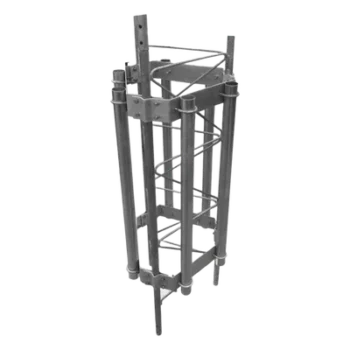 Herraje para antenas sectoriales / 6 posiciones 60° / Mástil 2' cal.18 / 100 cm / 3.28 ft / Galvanizado en caliente / Compatible STZ45G