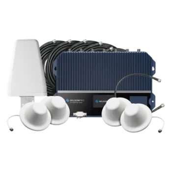Amplificador Celular Enterprise / Montaje en Pared / 4800 m² (51667 ft²) / 3 Antenas Exteriores / Control Remoto LTE
