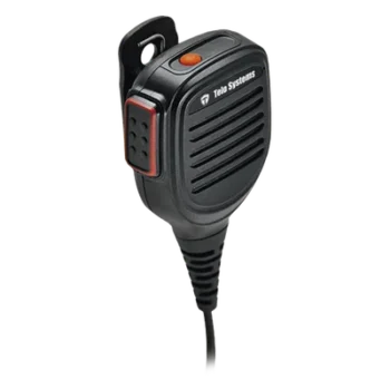 Micrófono-Bocina para Radio Portátil / IP67 / Clip Giratorio 360° / Cable Kevlar 30 lbs / Emergencia / Cable Retráctil 390-1500 mm