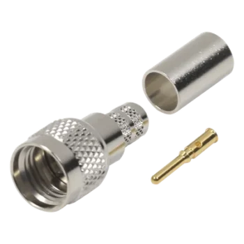 Conector Mini-UHF Macho / 50 Ohm / Anillo Plegable / LMR-240, RG-8/X, Belden 9258 / 0.24 m (0.8 ft) Cable