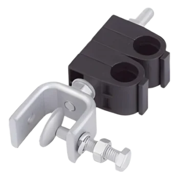 Sujetador de cables / 2x coaxial 1/2 pulgada / Montaje angular / Acero inoxidable 304 / -40°C a +85°C