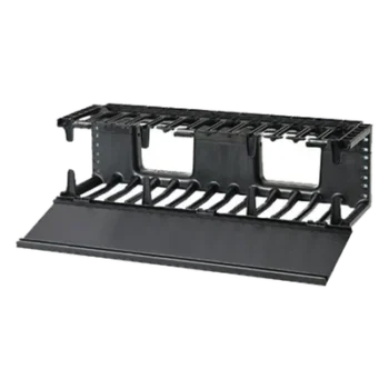 Organizador de Cables Horizontal / Rack 19in / 3UR / 1.58 x 5.25 x 6.18 ft / ABS / Curvatura Integrada