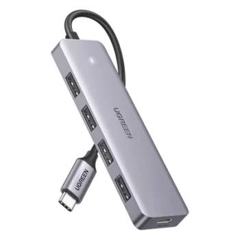 Hub USB-C / 4 Puertos USB-A 3.0 / 5Gbps / OTG / 15cm / 4.1x1.2x0.4in