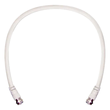 Jumper Coaxial / RG-6 / 60.96 cm (2 pies) / Conectores F Macho / 75 Ohm / Blanco