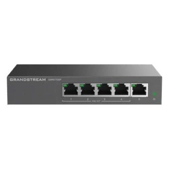 Switch PoE+ Gigabit No Administrable / 5 puertos / 4 puertos PoE+ 30W / 60W total / 10 Gbps