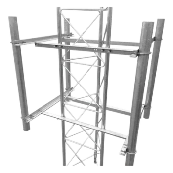 Brazo Lateral para Antenas Sectoriales / 4 Sectores / Tubo Ø 2' / Altura 1 m (3.3 ft) / Galvanizado en Caliente / Compatible STZ30G/35G/45G