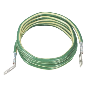 Jumper para Aterrizar Equipos / 6 AWG / 1.83 m (6 ft) / Terminal M6 45° y Recta / Cobre / TIA-607-C