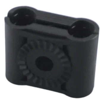 Sujetador Plástico para Cable Coaxial / Doble Canal / 3/8" (9.5 mm) a 11 mm / Varilla Roscada 3/8" o M10 / Paquete de 10
