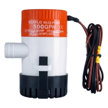 Bomba de Achique Sumergible / 500 GPH (1893 LPH) / 12V CD / Anti-Airlock / Sellos Herméticos / Filtro Removible