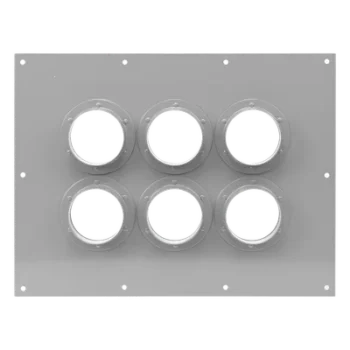 Placa Pasamuro / 6 Botas de 4 Pulgadas / Diseño Industrial / Material Anticorrosivo / Estructura Modular