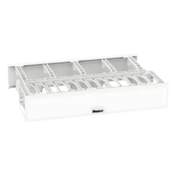 Organizador de Cables Horizontal / Alta Densidad / Doble Frontal y Posterior / Rack 19 in / 2UR / Categoría 6 y 10G
